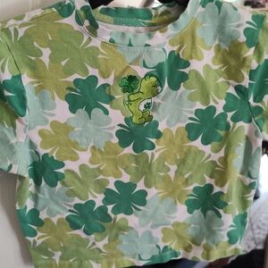 MAD Engine Kids Green Shamrock All-Over Print Tee